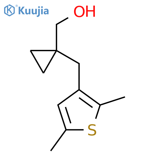 {1-(2,5-dimethylthiophen-3-yl)methylcyclopropyl}methanol structure