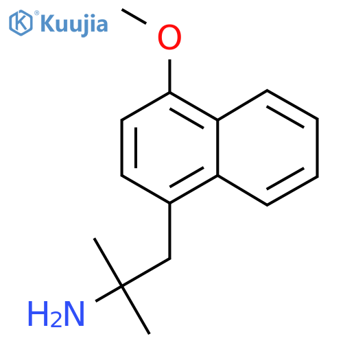 1-(4-methoxynaphthalen-1-yl)-2-methylpropan-2-amine structure