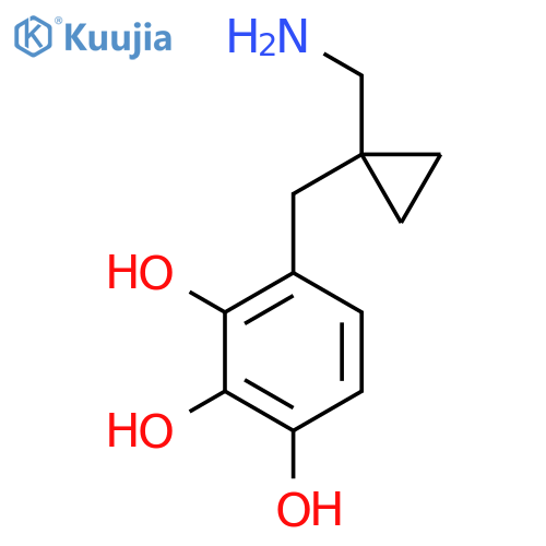 4-{1-(aminomethyl)cyclopropylmethyl}benzene-1,2,3-triol structure