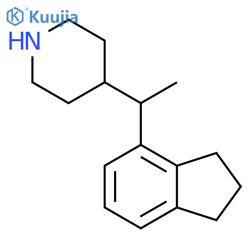 4-1-(2,3-dihydro-1H-inden-4-yl)ethylpiperidine structure