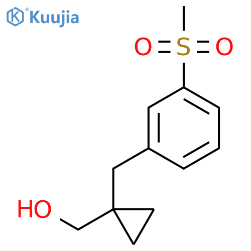 {1-(3-methanesulfonylphenyl)methylcyclopropyl}methanol structure