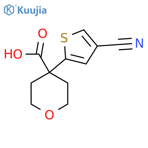 4-(4-cyanothiophen-2-yl)oxane-4-carboxylic acid structure