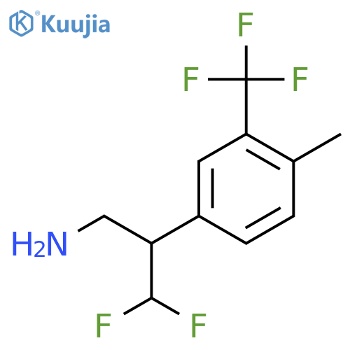 3,3-difluoro-2-4-methyl-3-(trifluoromethyl)phenylpropan-1-amine structure