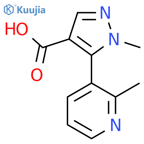 1-methyl-5-(2-methylpyridin-3-yl)-1H-pyrazole-4-carboxylic acid structure
