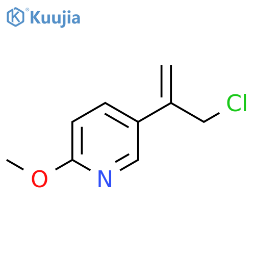 5-(3-chloroprop-1-en-2-yl)-2-methoxypyridine structure