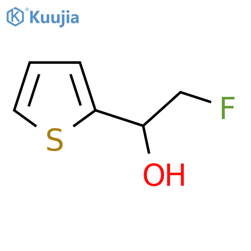 2-fluoro-1-(thiophen-2-yl)ethan-1-ol structure