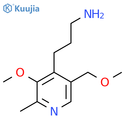 3-3-methoxy-5-(methoxymethyl)-2-methylpyridin-4-ylpropan-1-amine structure