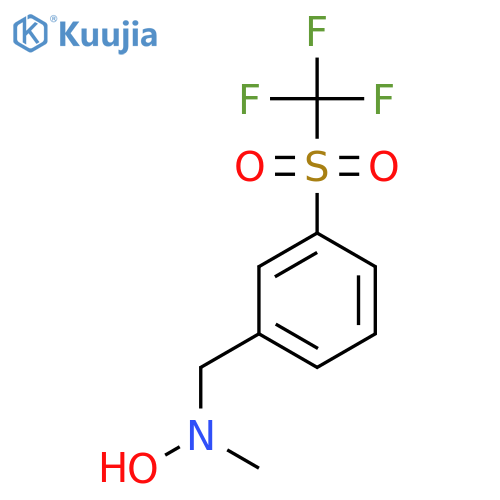 N-methyl-N-(3-trifluoromethanesulfonylphenyl)methylhydroxylamine structure
