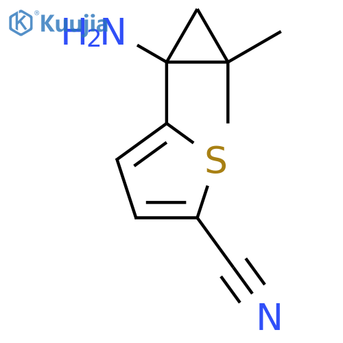 5-(1-amino-2,2-dimethylcyclopropyl)thiophene-2-carbonitrile structure