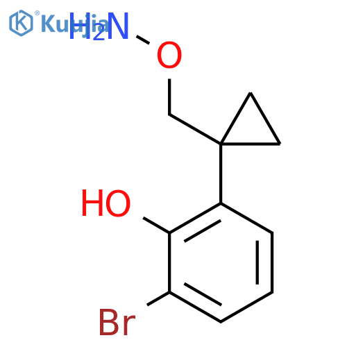 2-{1-(aminooxy)methylcyclopropyl}-6-bromophenol structure