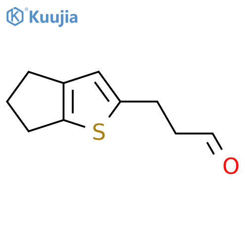 3-{4H,5H,6H-cyclopentabthiophen-2-yl}propanal structure