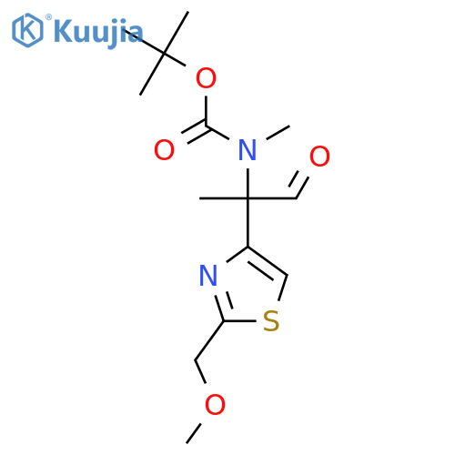 tert-butyl N-{2-2-(methoxymethyl)-1,3-thiazol-4-yl-1-oxopropan-2-yl}-N-methylcarbamate structure