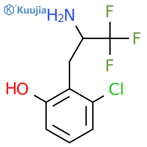 2-(2-amino-3,3,3-trifluoropropyl)-3-chlorophenol structure