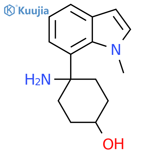 4-amino-4-(1-methyl-1H-indol-7-yl)cyclohexan-1-ol structure