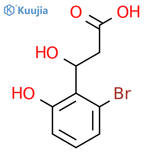 3-(2-bromo-6-hydroxyphenyl)-3-hydroxypropanoic acid structure