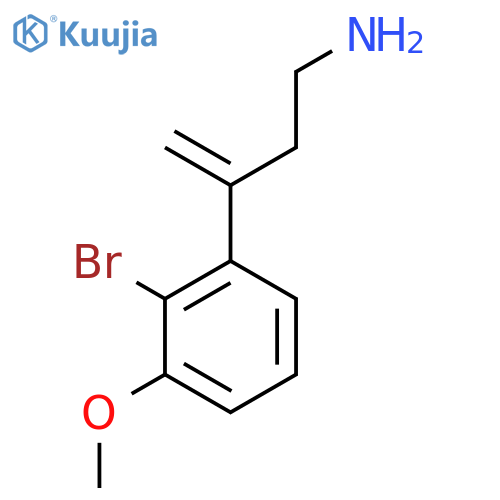 3-(2-Bromo-3-methoxyphenyl)but-3-en-1-amine structure