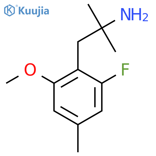 1-(2-fluoro-6-methoxy-4-methylphenyl)-2-methylpropan-2-amine structure