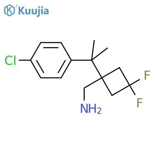 {1-2-(4-chlorophenyl)propan-2-yl-3,3-difluorocyclobutyl}methanamine structure