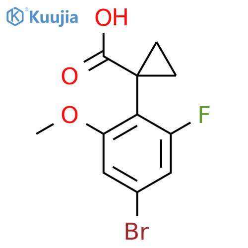 1-(4-bromo-2-fluoro-6-methoxyphenyl)cyclopropane-1-carboxylic acid structure
