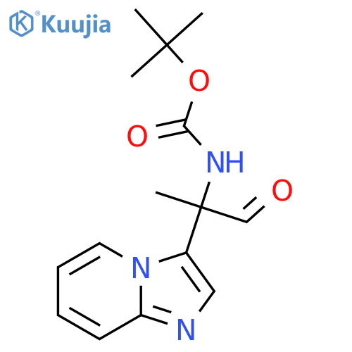 tert-butyl N-(2-{imidazo1,2-apyridin-3-yl}-1-oxopropan-2-yl)carbamate structure