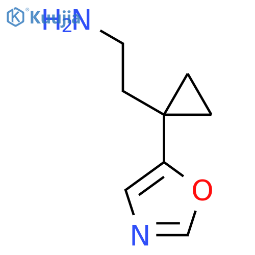 2-1-(1,3-oxazol-5-yl)cyclopropylethan-1-amine structure