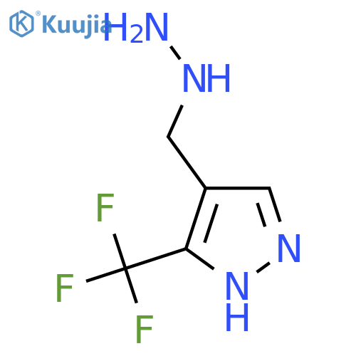 4-(hydrazinylmethyl)-3-(trifluoromethyl)-1H-pyrazole structure