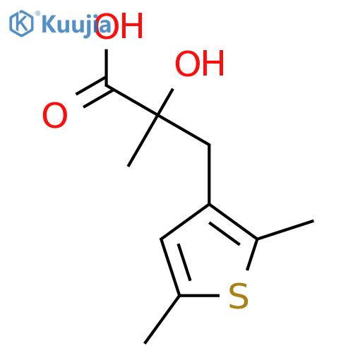 3-(2,5-dimethylthiophen-3-yl)-2-hydroxy-2-methylpropanoic acid structure
