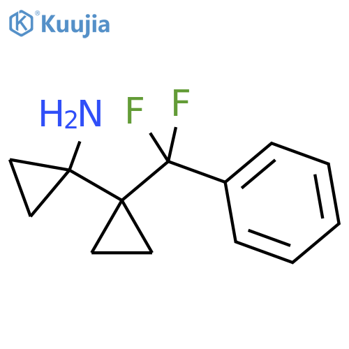 1-{1-difluoro(phenyl)methylcyclopropyl}cyclopropan-1-amine structure