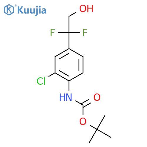 tert-butyl N-2-chloro-4-(1,1-difluoro-2-hydroxyethyl)phenylcarbamate structure