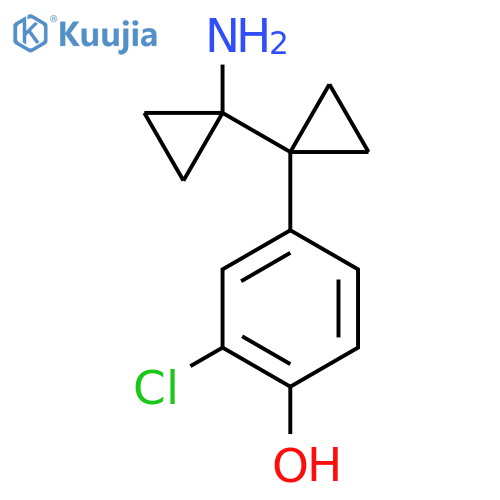 4-1-(1-aminocyclopropyl)cyclopropyl-2-chlorophenol structure