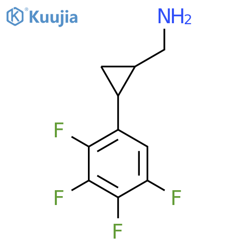 2-(2,3,4,5-tetrafluorophenyl)cyclopropylmethanamine structure