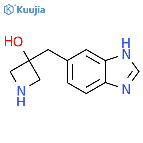 3-(1H-1,3-benzodiazol-5-yl)methylazetidin-3-ol structure