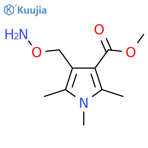 methyl 4-(aminooxy)methyl-1,2,5-trimethyl-1H-pyrrole-3-carboxylate structure