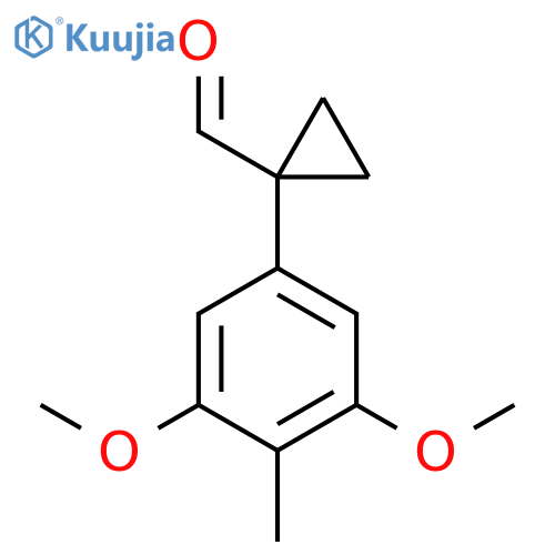 1-(3,5-dimethoxy-4-methylphenyl)cyclopropane-1-carbaldehyde structure