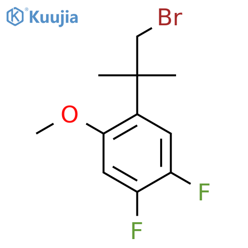 1-(1-bromo-2-methylpropan-2-yl)-4,5-difluoro-2-methoxybenzene structure