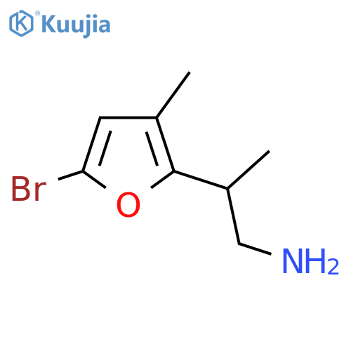2-(5-bromo-3-methylfuran-2-yl)propan-1-amine structure