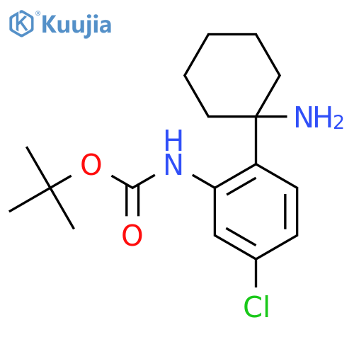 tert-butyl N-2-(1-aminocyclohexyl)-5-chlorophenylcarbamate structure