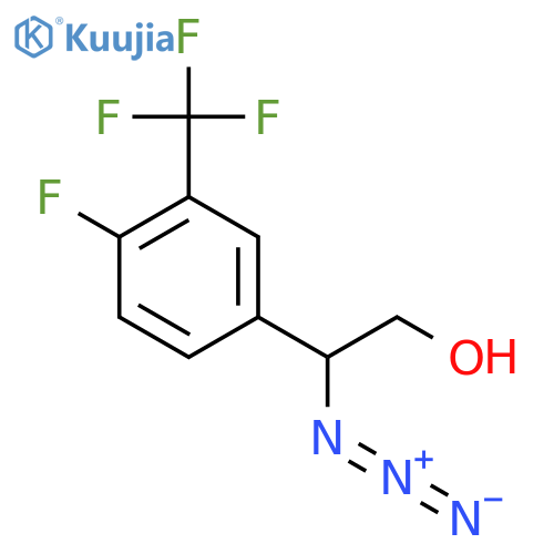 2-azido-2-4-fluoro-3-(trifluoromethyl)phenylethan-1-ol structure