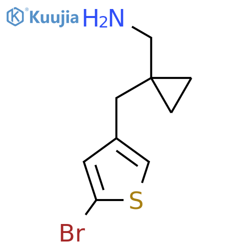 {1-(5-bromothiophen-3-yl)methylcyclopropyl}methanamine structure