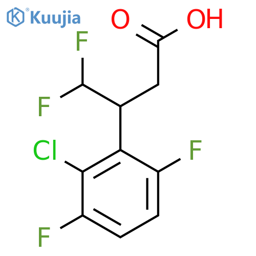 3-(2-chloro-3,6-difluorophenyl)-4,4-difluorobutanoic acid structure