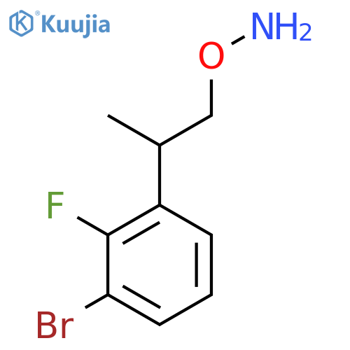 O-2-(3-bromo-2-fluorophenyl)propylhydroxylamine structure