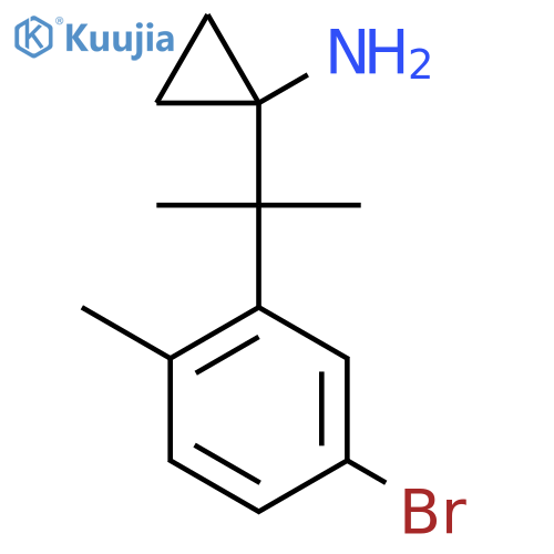 1-2-(5-bromo-2-methylphenyl)propan-2-ylcyclopropan-1-amine structure