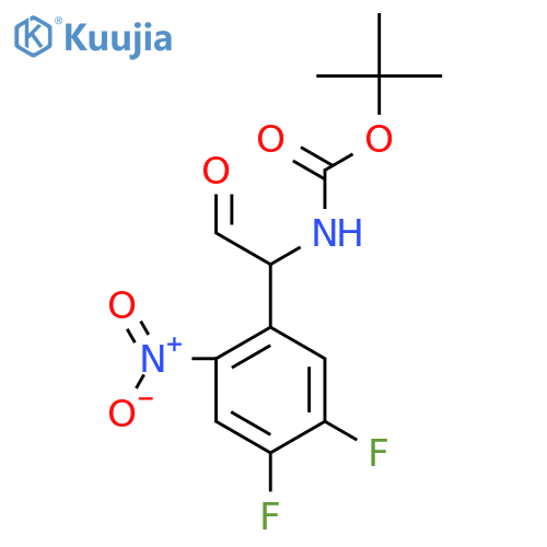 tert-butyl N-1-(4,5-difluoro-2-nitrophenyl)-2-oxoethylcarbamate structure