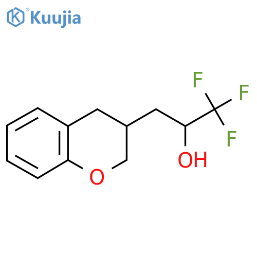3-(3,4-dihydro-2H-1-benzopyran-3-yl)-1,1,1-trifluoropropan-2-ol structure