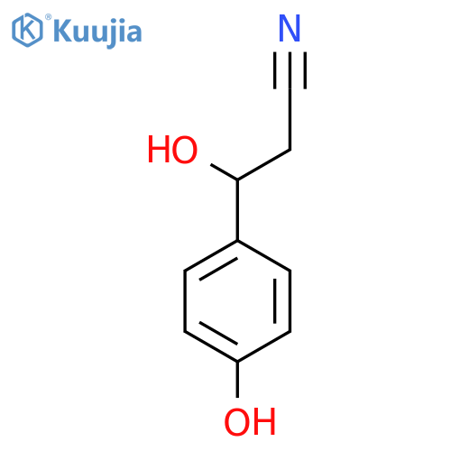 3-hydroxy-3-(4-hydroxyphenyl)propanenitrile structure