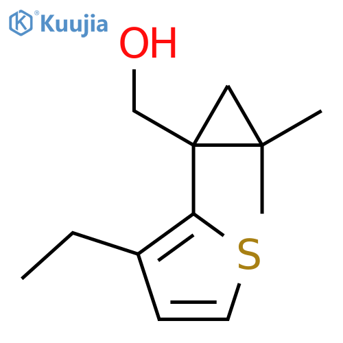 1-(3-ethylthiophen-2-yl)-2,2-dimethylcyclopropylmethanol structure