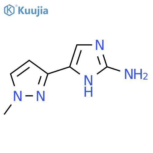 5-(1-methyl-1H-pyrazol-3-yl)-1H-imidazol-2-amine structure