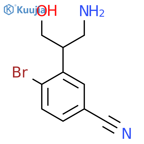 3-(1-amino-3-hydroxypropan-2-yl)-4-bromobenzonitrile structure