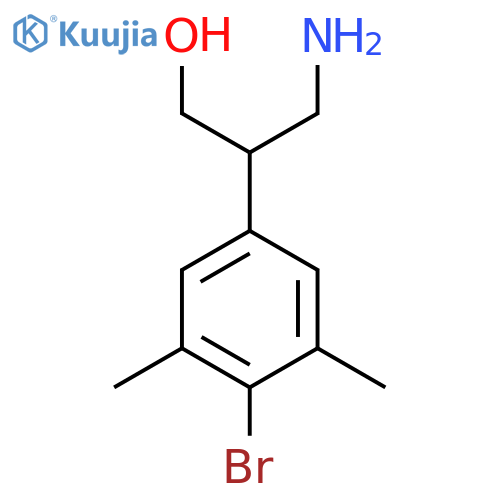 3-amino-2-(4-bromo-3,5-dimethylphenyl)propan-1-ol structure