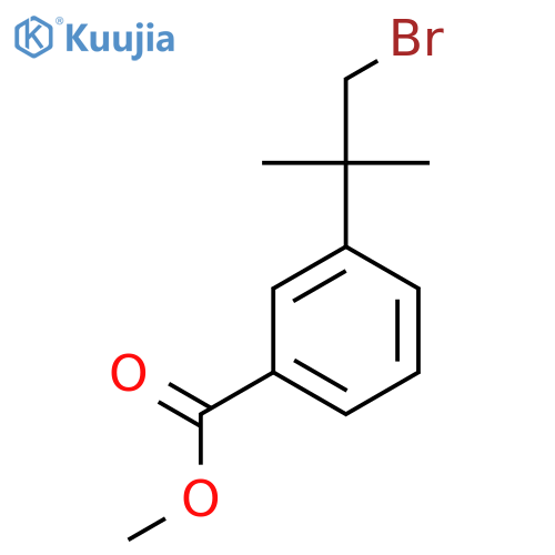 Methyl 3-(1-bromo-2-methylpropan-2-yl)benzoate structure